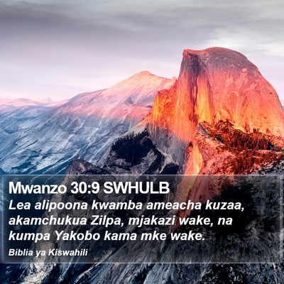 Mwanzo 30:9 SWHULB Bible Verse Image