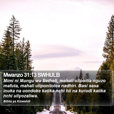 Mwanzo 31:13 SWHULB Bible Verse Image