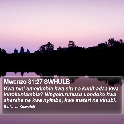 Mwanzo 31:27 SWHULB Bible Verse Image