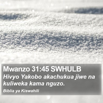 Mwanzo 31:45 SWHULB Bible Verse Image