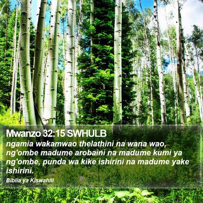 Mwanzo 32:15 SWHULB Bible Verse Image