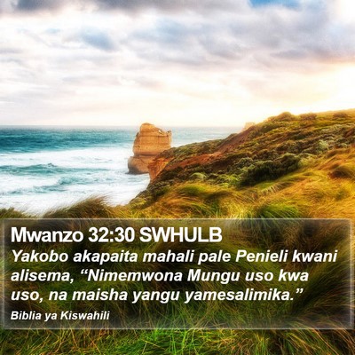 Mwanzo 32:30 SWHULB Bible Verse Image