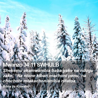 Mwanzo 34:11 SWHULB Bible Verse Image
