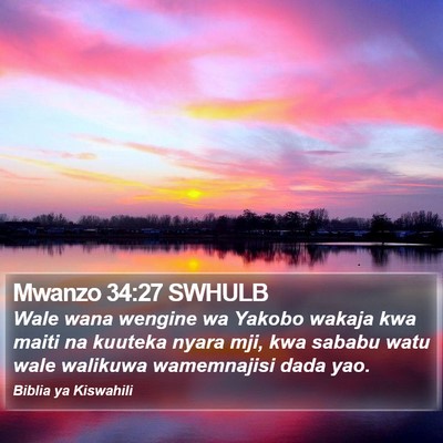 Mwanzo 34:27 SWHULB Bible Verse Image