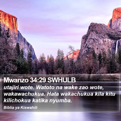 Mwanzo 34:29 SWHULB Bible Verse Image