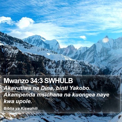 Mwanzo 34:3 SWHULB Bible Verse Image