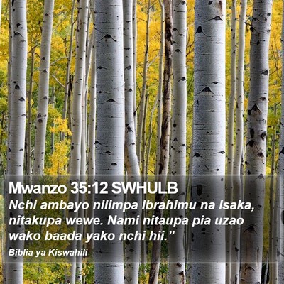 Mwanzo 35:12 SWHULB Bible Verse Image