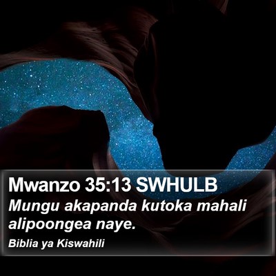 Mwanzo 35:13 SWHULB Bible Verse Image