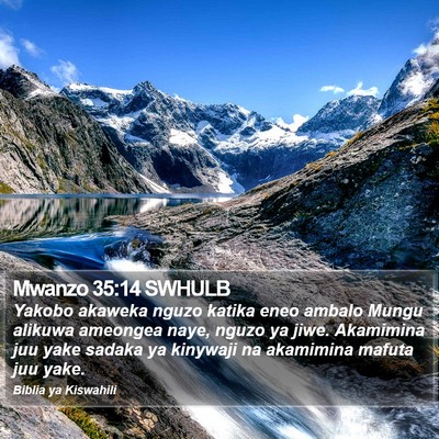 Mwanzo 35:14 SWHULB Bible Verse Image