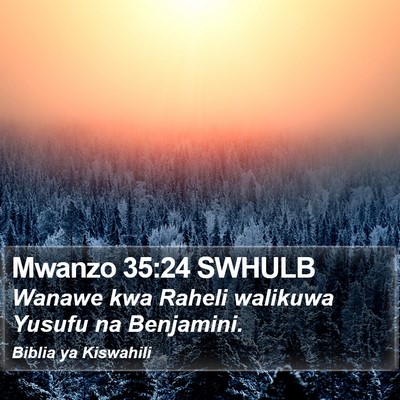 Mwanzo 35:24 SWHULB Bible Verse Image