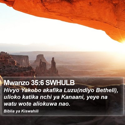 Mwanzo 35:6 SWHULB Bible Verse Image