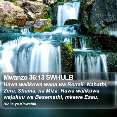 Mwanzo 36:13 SWHULB Bible Verse Image