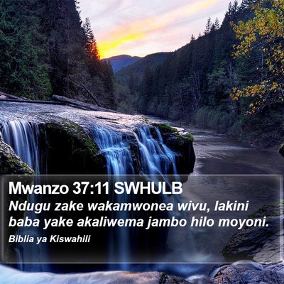 Mwanzo 37:11 SWHULB Bible Verse Image