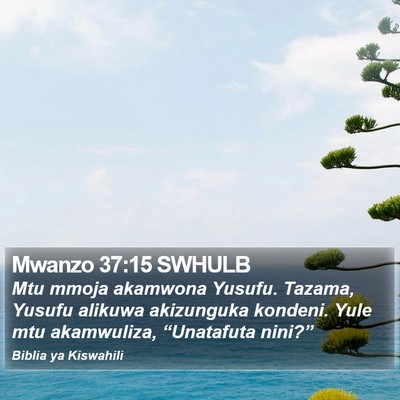 Mwanzo 37:15 SWHULB Bible Verse Image