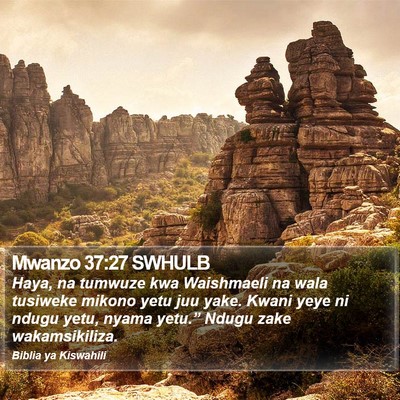 Mwanzo 37:27 SWHULB Bible Verse Image