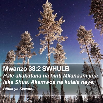 Mwanzo 38:2 SWHULB Bible Verse Image