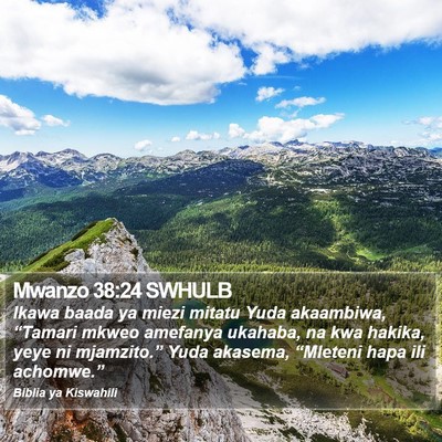 Mwanzo 38:24 SWHULB Bible Verse Image