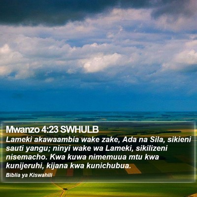 Mwanzo 4:23 SWHULB Bible Verse Image