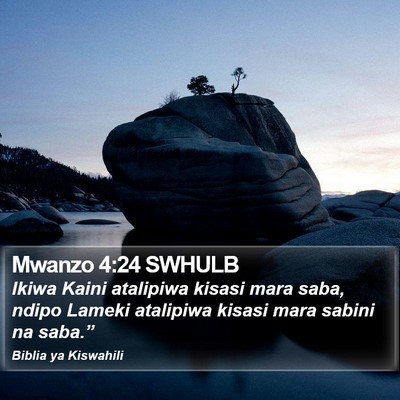 Mwanzo 4:24 SWHULB Bible Verse Image