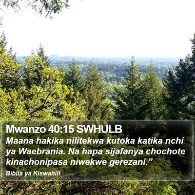 Mwanzo 40:15 SWHULB Bible Verse Image