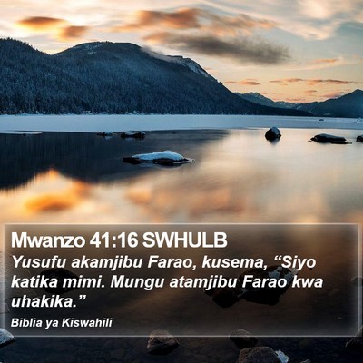 Mwanzo 41:16 SWHULB Bible Verse Image