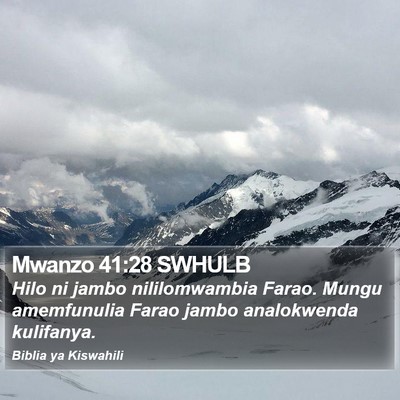 Mwanzo 41:28 SWHULB Bible Verse Image