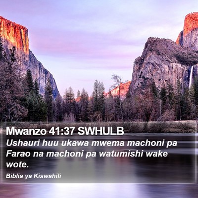 Mwanzo 41:37 SWHULB Bible Verse Image