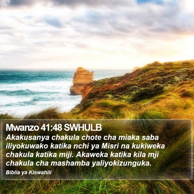 Mwanzo 41:48 SWHULB Bible Verse Image