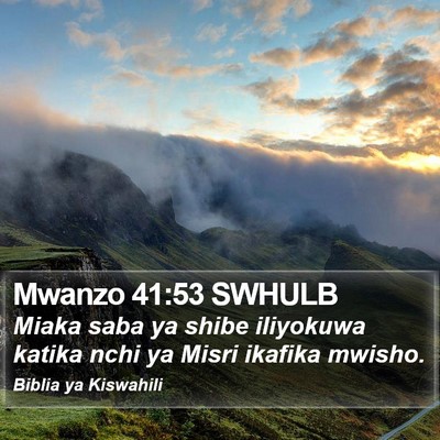 Mwanzo 41:53 SWHULB Bible Verse Image