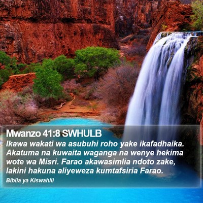 Mwanzo 41:8 SWHULB Bible Verse Image