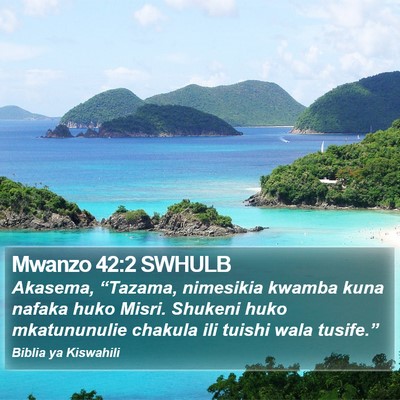 Mwanzo 42:2 SWHULB Bible Verse Image