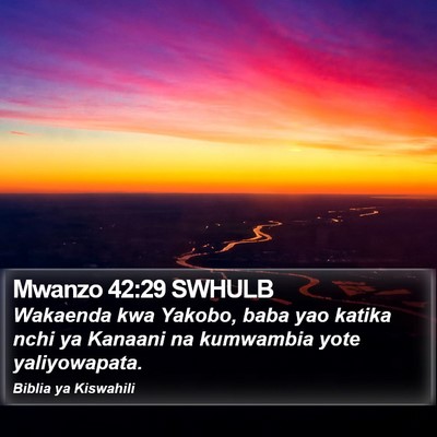 Mwanzo 42:29 SWHULB Bible Verse Image