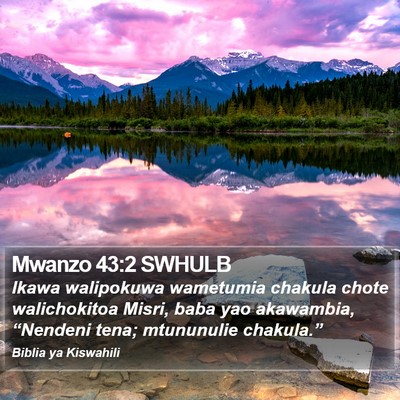 Mwanzo 43:2 SWHULB Bible Verse Image