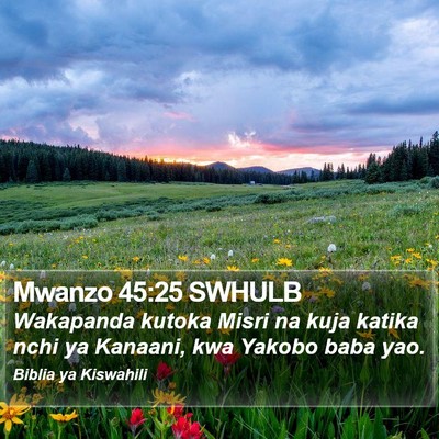 Mwanzo 45:25 SWHULB Bible Verse Image