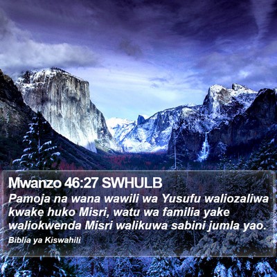 Mwanzo 46:27 SWHULB Bible Verse Image