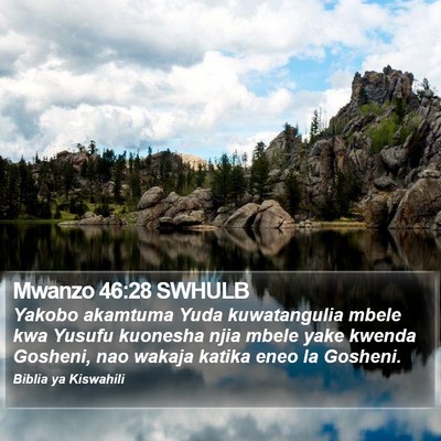 Mwanzo 46:28 SWHULB Bible Verse Image