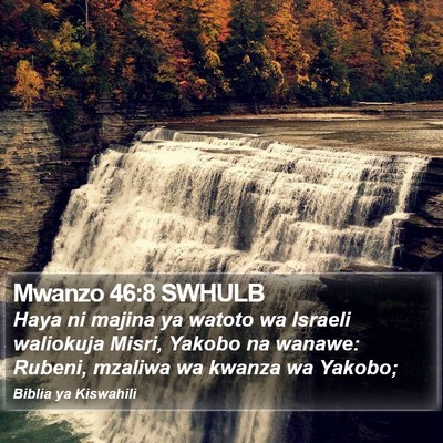 Mwanzo 46:8 SWHULB Bible Verse Image