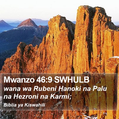 Mwanzo 46:9 SWHULB Bible Verse Image