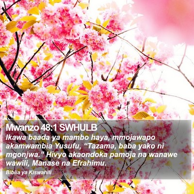 Mwanzo 48:1 SWHULB Bible Verse Image