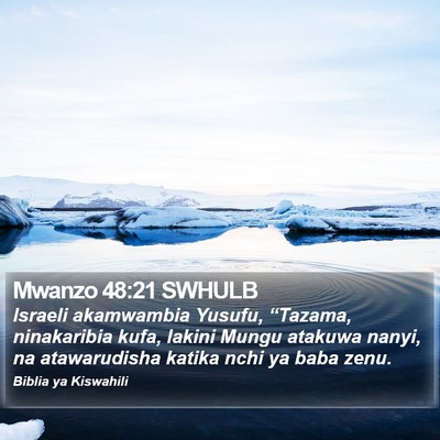 Mwanzo 48:21 SWHULB Bible Verse Image
