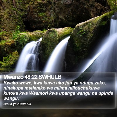 Mwanzo 48:22 SWHULB Bible Verse Image