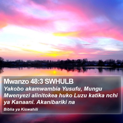 Mwanzo 48:3 SWHULB Bible Verse Image