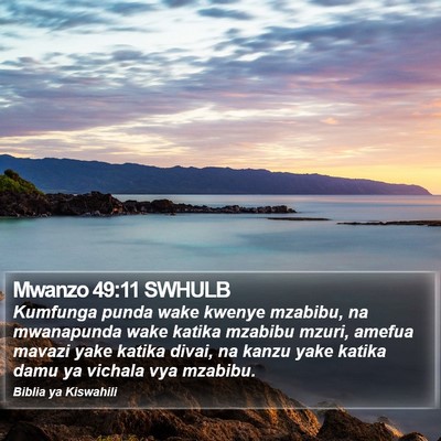 Mwanzo 49:11 SWHULB Bible Verse Image