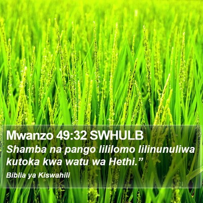 Mwanzo 49:32 SWHULB Bible Verse Image