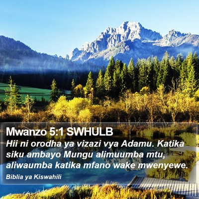 Mwanzo 5:1 SWHULB Bible Verse Image