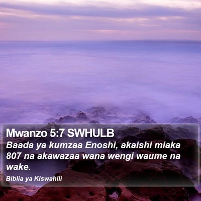 Mwanzo 5:7 SWHULB Bible Verse Image