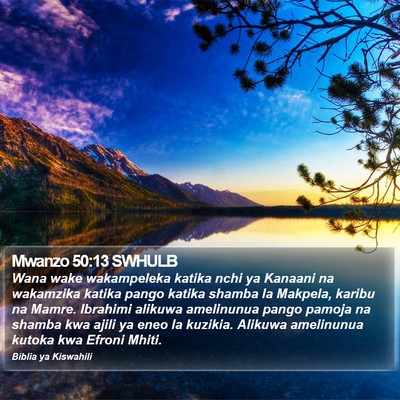 Mwanzo 50:13 SWHULB Bible Verse Image