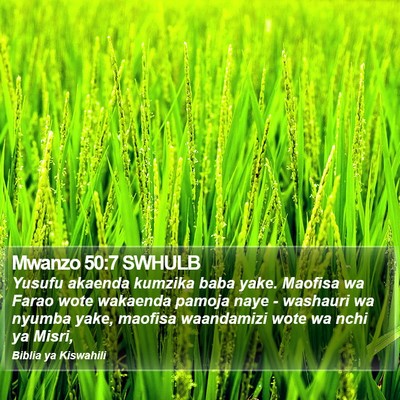 Mwanzo 50:7 SWHULB Bible Verse Image