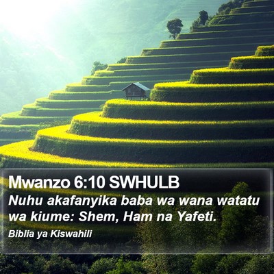 Mwanzo 6:10 SWHULB Bible Verse Image