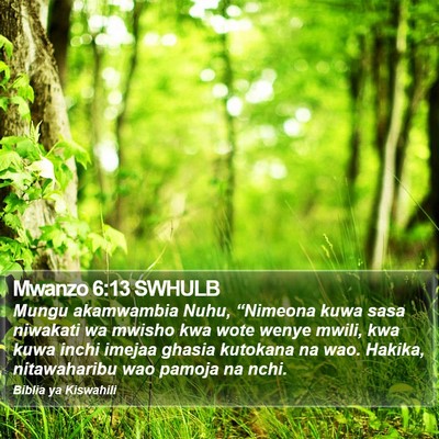 Mwanzo 6:13 SWHULB Bible Verse Image